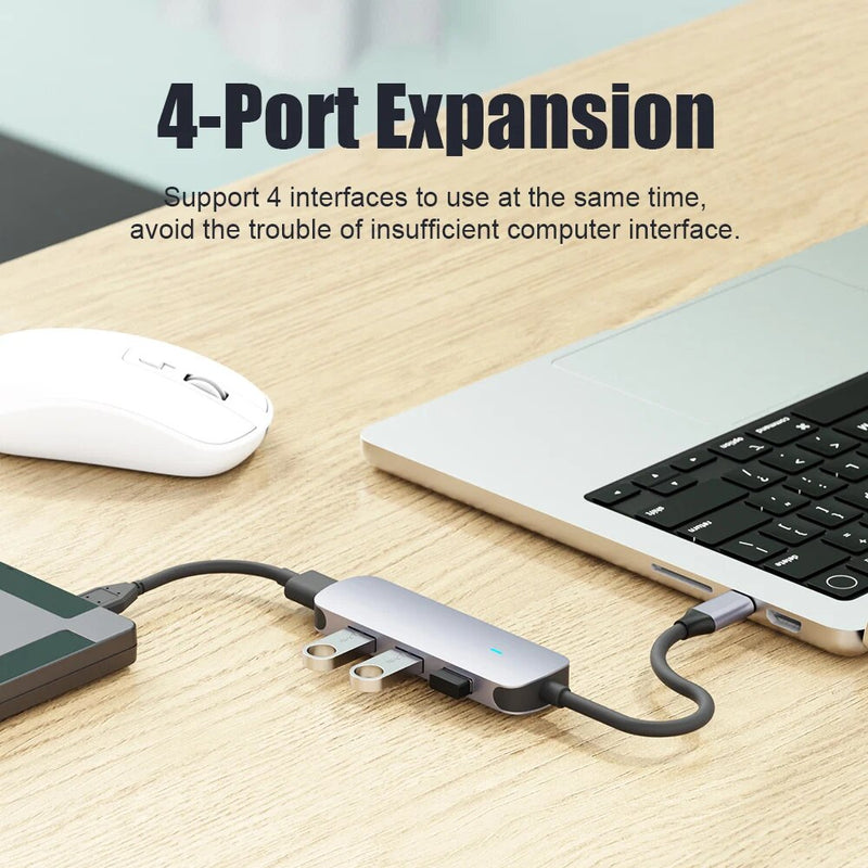 USB 3.0 4 Port Hub OTG Adapter 5GPB High Speed USB 3.0 2.0 Splitter 4 Lenovo Xiaomi Macbook Pro Air