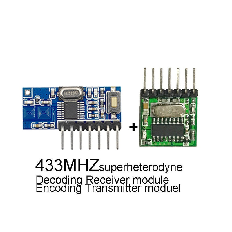 QIACHIP 433mhz Wireless Wide Voltage Coding Transmitter + Decoding Receiver 4 Channel Output