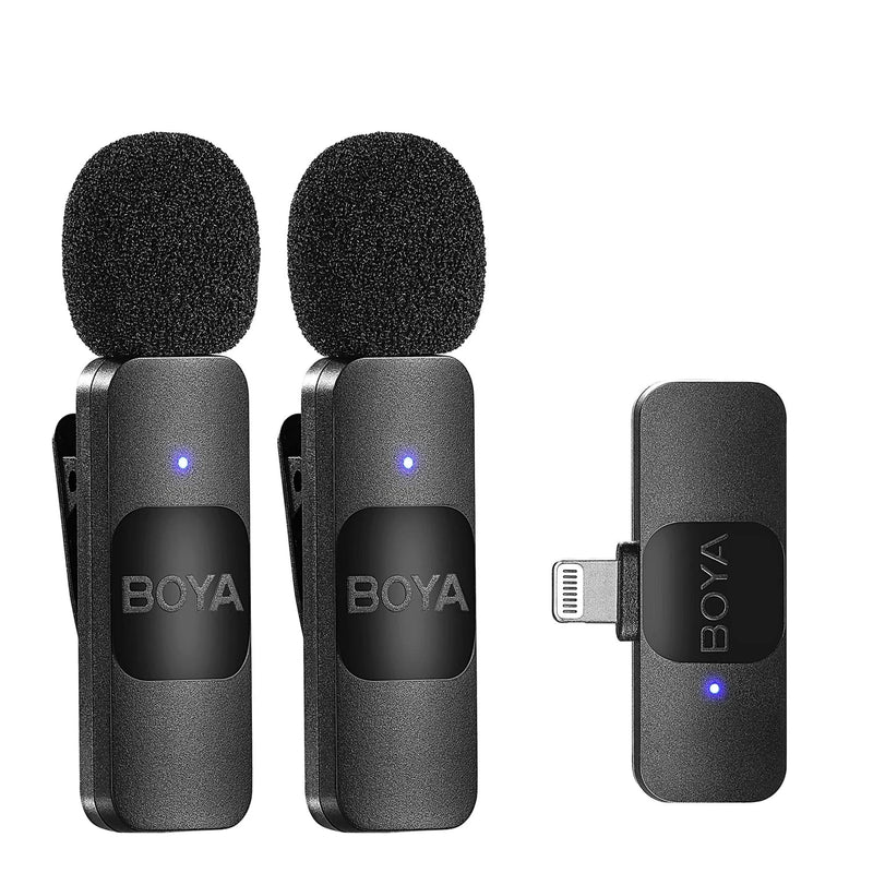 BOYA BY-V Professional Wireless Lavalier Mini Microphone for iPhone, iPad & Android Live Broadcast