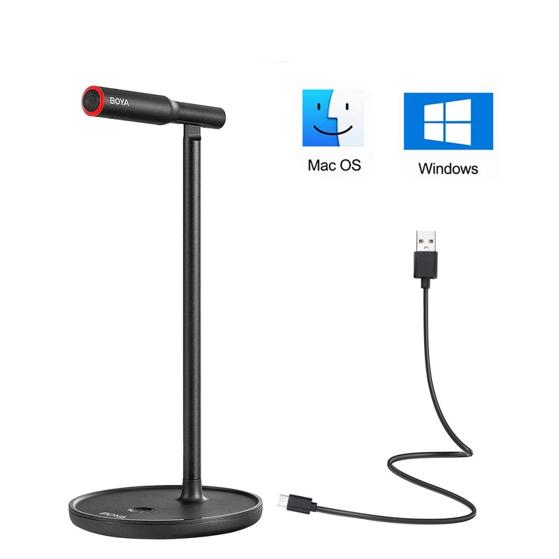 BOYA BY-CM1 Condenser Desktop USB Microphone for PC Window Mac Laptop YouTube Recording Podcast