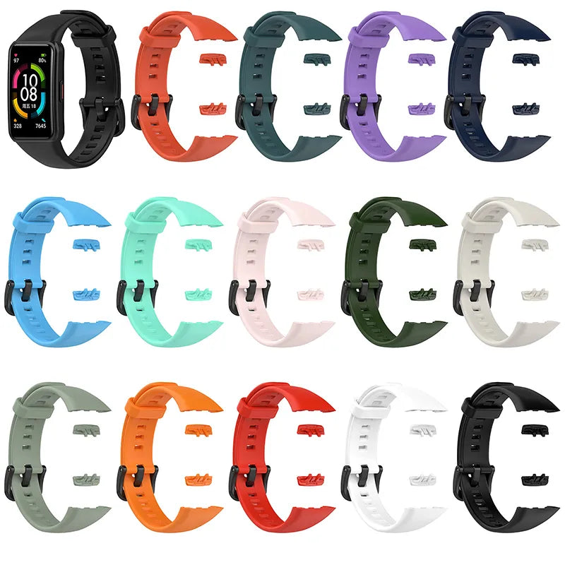 Sports Strap for Huawei Band 6 Strap Soft Silicone Watch Strap for Honor Band 6 Huawei Band 6 Pro