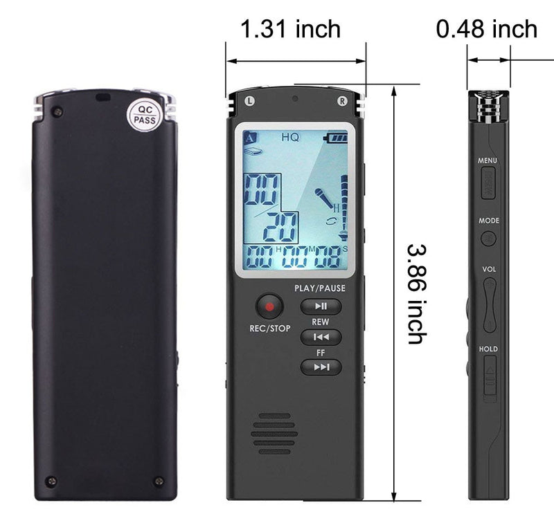003 Escytegr Portable Dictaphone 1536kbps Voice Activated Recording
