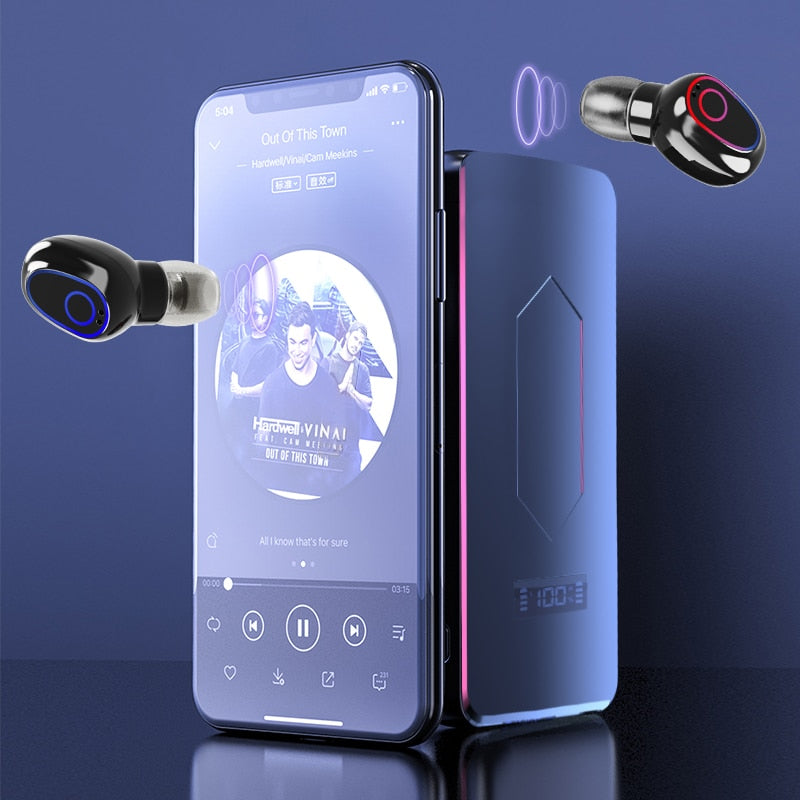 10000mAh TWS Wireless Bluetooth 5.1 Earphones With Microphone Touch Control Headphones