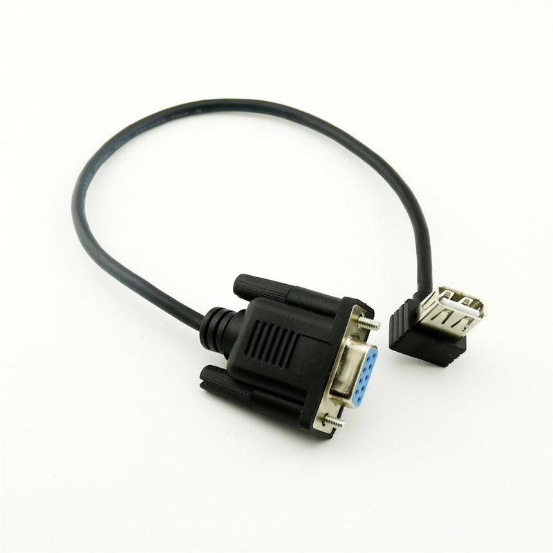 1pcs RS232 DB9 Female to USB 2.0 A Female Serial Cable Adapter Converter 8" Inch 25cm