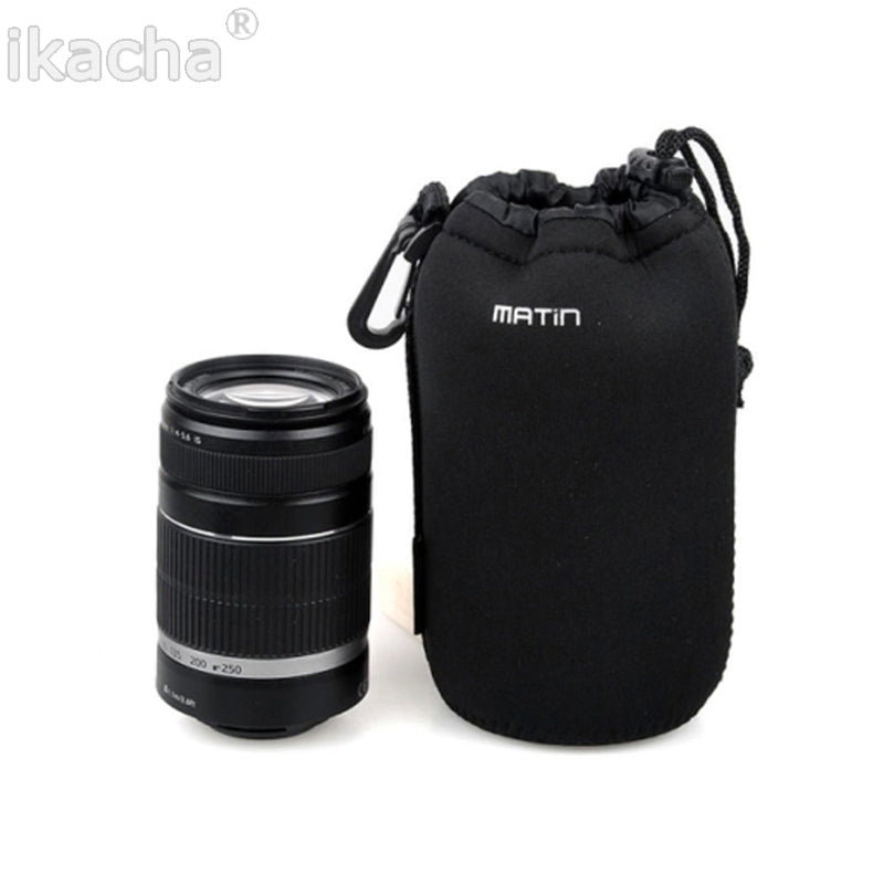 2018 New S M L XL Matin Neoprene Soft Protector Camera Lens Pouch Bag Case For Canon Nikon Sony High