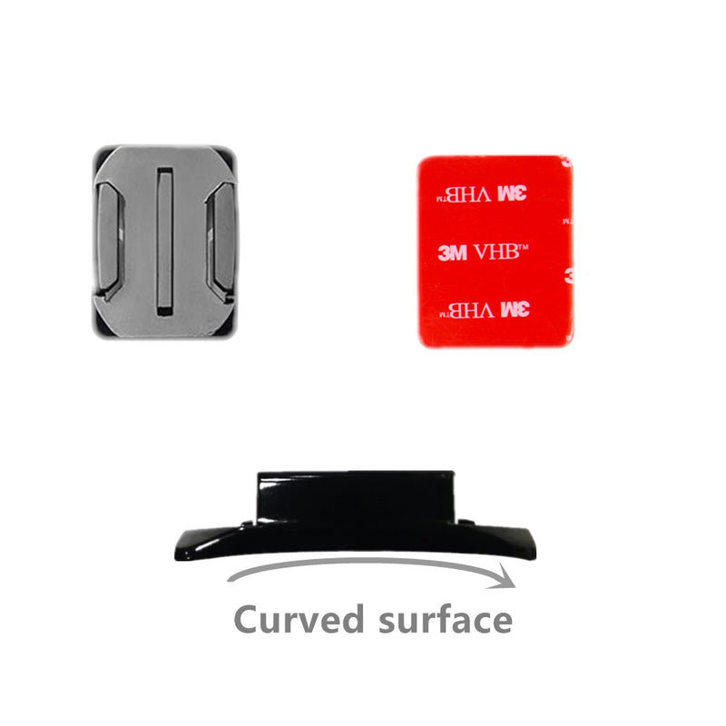 4 PCS Flat Curved Mount Set Sticker 3M Adhesive