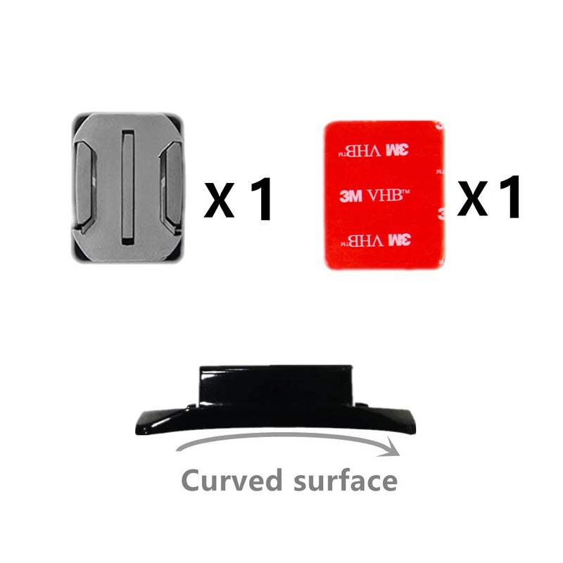 4 PCS Flat Curved Mount Set Sticker 3M Adhesive