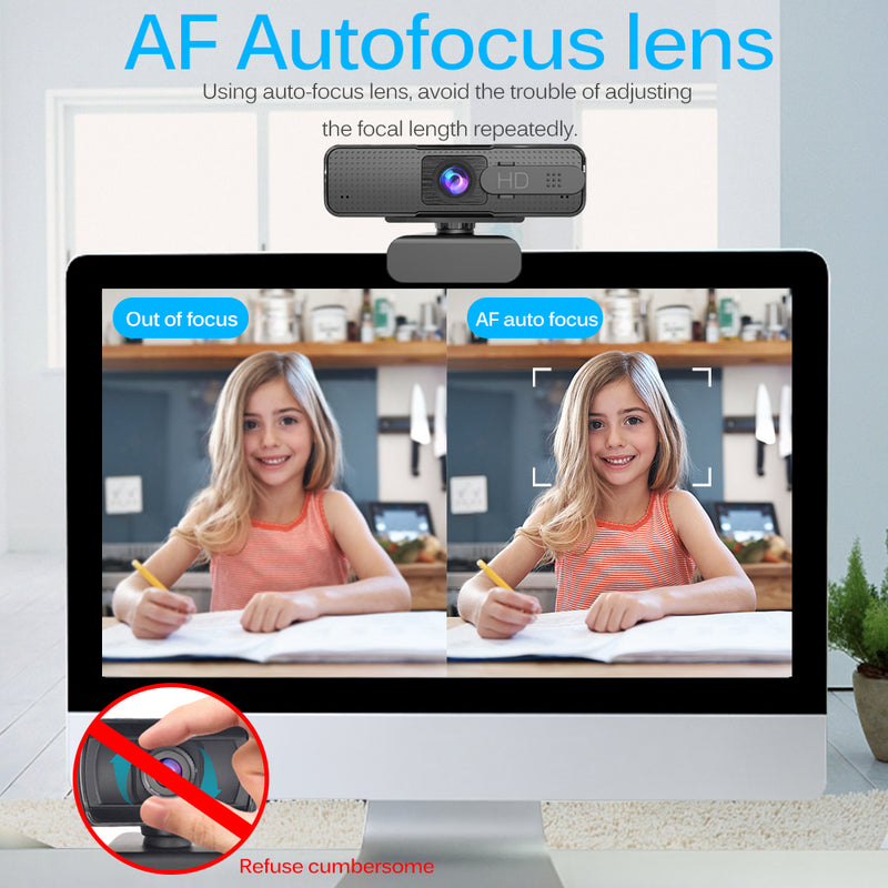 ASHU H701 HD USB Webcam 1080p Autofocus Web Camera with Microphone AF Autofocus Camera