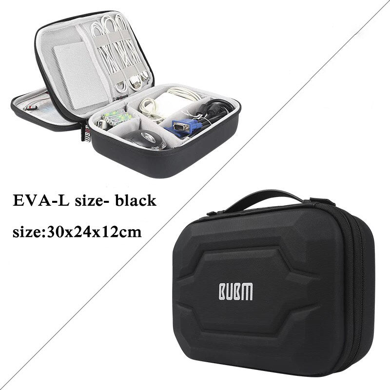 Gadget Organizer Case Digital Storage Bag Electronics Organizer for Chargers Cables Hard Drive iPad