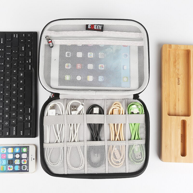 Gadget Organizer Case Digital Storage Bag Electronics Organizer for Chargers Cables Hard Drive iPad