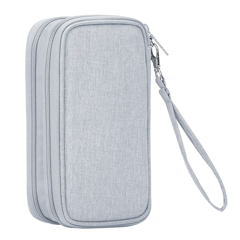 Portable Power Bank Bag, External Battery Carrying Pouch for Charger, USB Cable, HD and Earphones