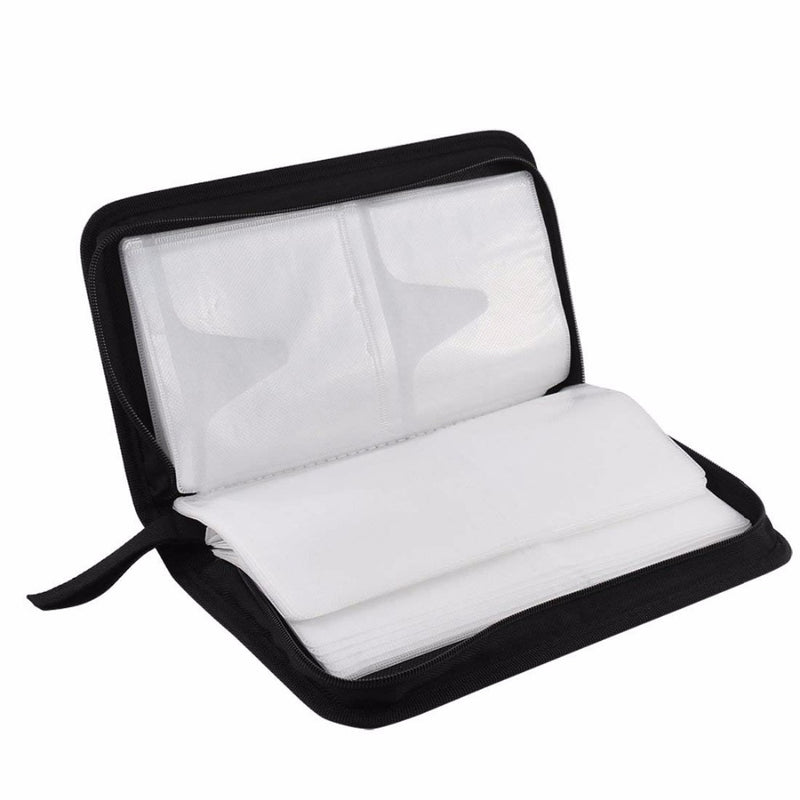 80pcs Disc CD DVD Capacity Case Storage Holder Carry Case Organizer Sleeve Wallet Cover Bag Box CD