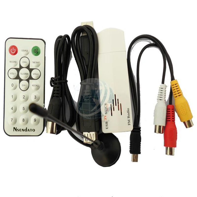 Digital USB 2.0 Analog TV Stick for Worldwide TV Tuner Receiver FM Radio with Remote Control for