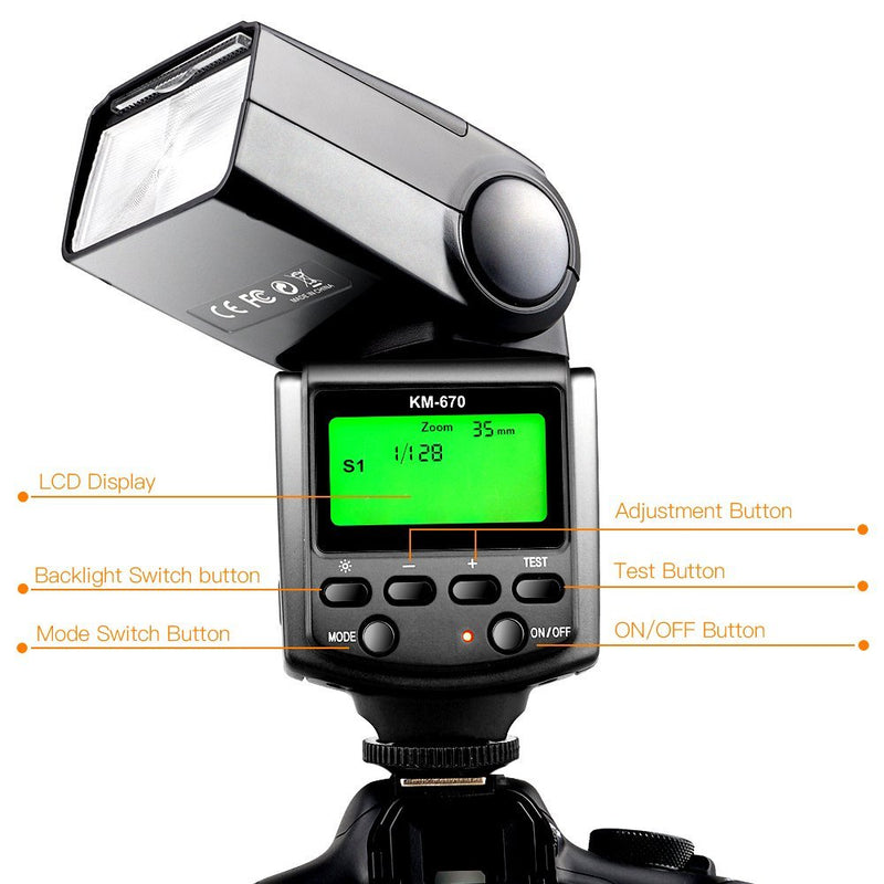 FOSITAN Universal Camera Speedlight Flash for Canon Nikon Panasonic Olympus Pentax and Sony Mi Hot