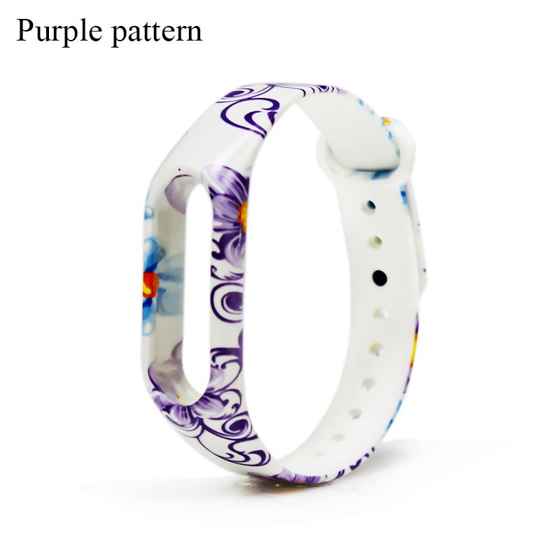 Fashion Colorful Varied Flowers Miband 2 Strap Silicone wristband Replacement pulsera correa mi band