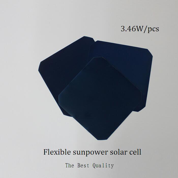 Flexible Solar cell Max power 3.46W/pcs Monocrystalline 5'x5' Sunpower solar cell for DIY Flexible