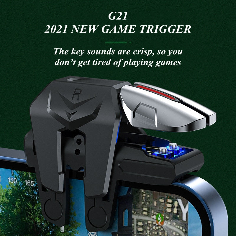 G21 Mobile Game Trigger for PUBG Gaming Controller Gamepad Aim Shooting L1 R1 Alloy Key Button