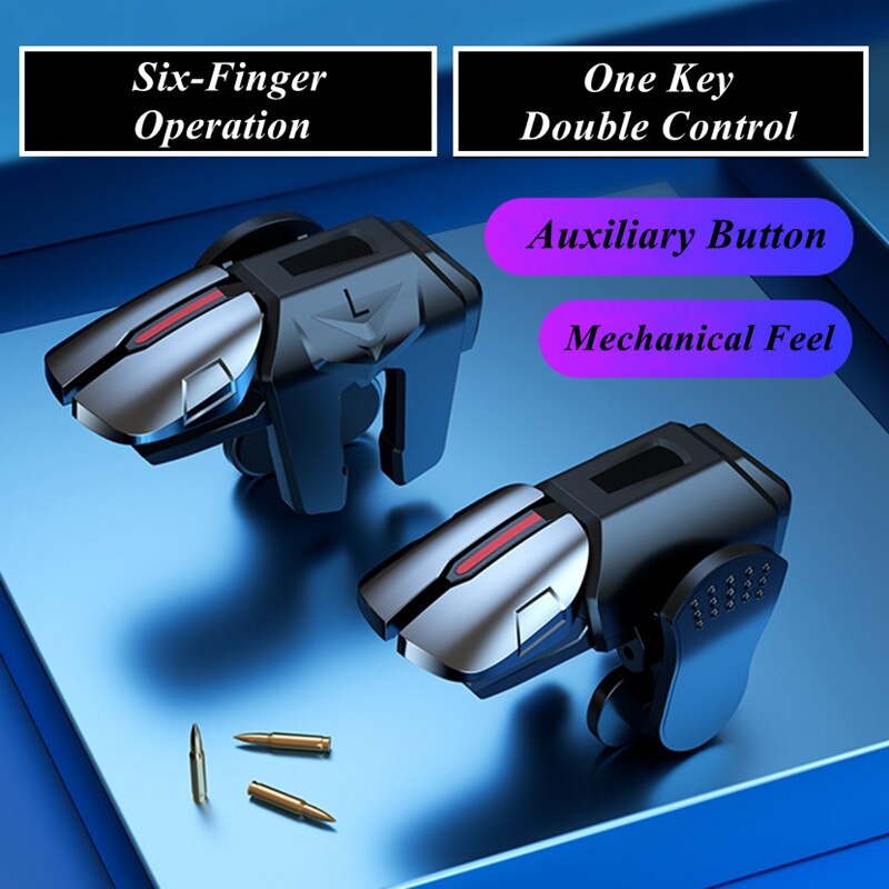 G21 Mobile Phone Game Trigger for PUBG Gaming Controller Aim Shooting L1 R1 Alloy Key Button