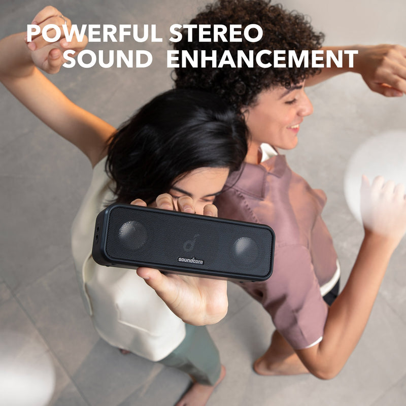 Soundcore 3 Bluetooth Speaker with Stereo Sound, Pure Titanium Diaphragm Drivers with PartyCast