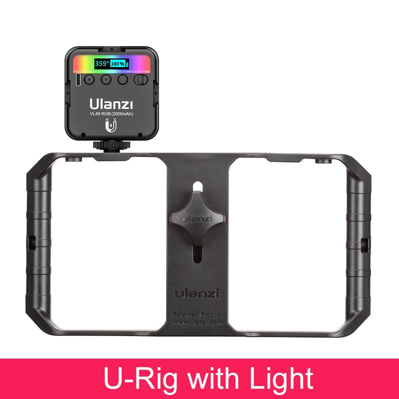 Ulanzi VL49 RGB Video Lights Mini LED Camera Light 2000mAh Rechargable LED Panel Lamp