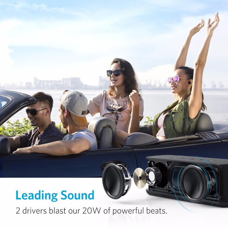 Soundcore Boost Bluetooth Speaker, Portable Speaker with Well-Balanced Sound, BassUp, 12H Playtime