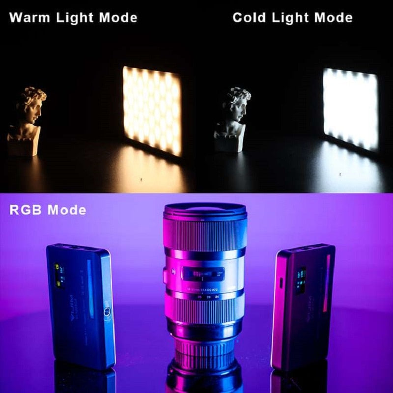 Ulanzi VL120 RGB LED Video Light Camera Light Full Color Rechargeable 3100mAh Dimmable 2500-9000K