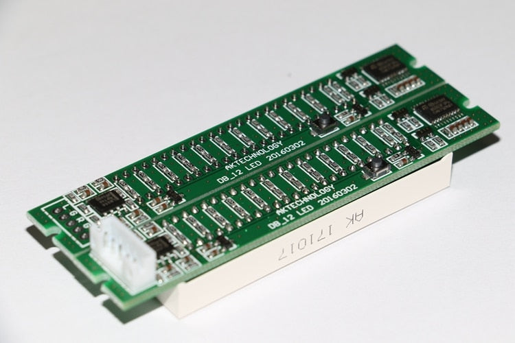LINK1 Dual 12 Level indicator VU Meter music Audio Level Meter Stereo Amplifier Board AGC Mode