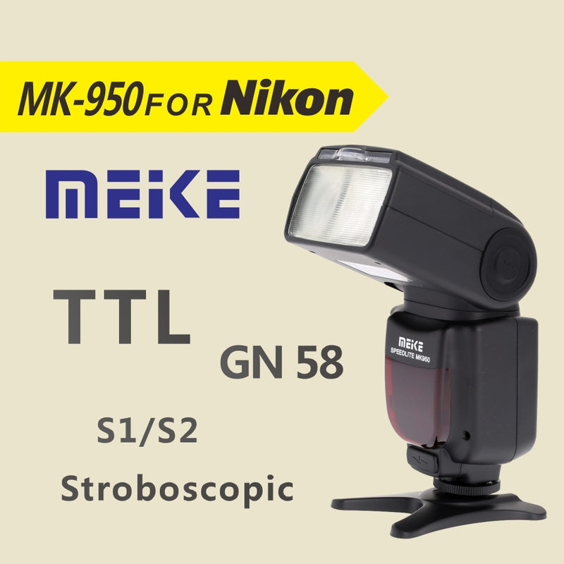 Meike MK950 TTL i-TTL Speedlite 8 Bright Control Flash for Nikon D5300 D7100 D7000 D5200 D5100
