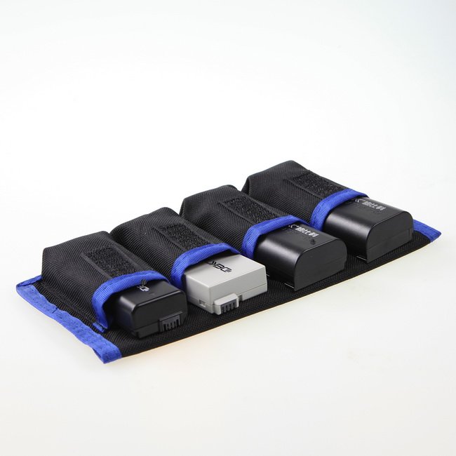 Meking Lithium Battery Storage Pockets Pouch Waterproof Nylon Bag for Canon LP-E6 LP-E8 Sony NP-FW50