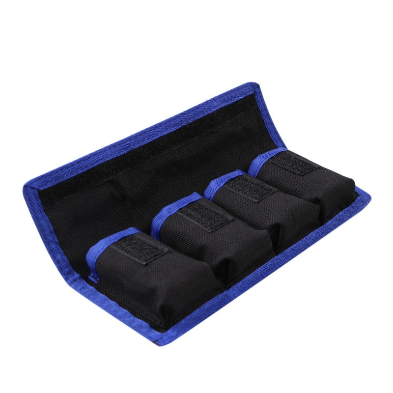 Meking Lithium Battery Storage Pouch for Canon LP-E6 LP-E8 Sony NP-FW50 EN-EL14 EN-EL15 4 Pockets