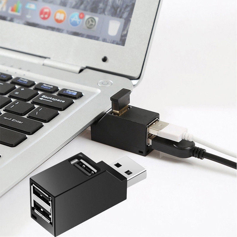 Mini 3 Ports USB 3.0 Splitter Hub High Speed Data Transfer Splitter Box Adapter