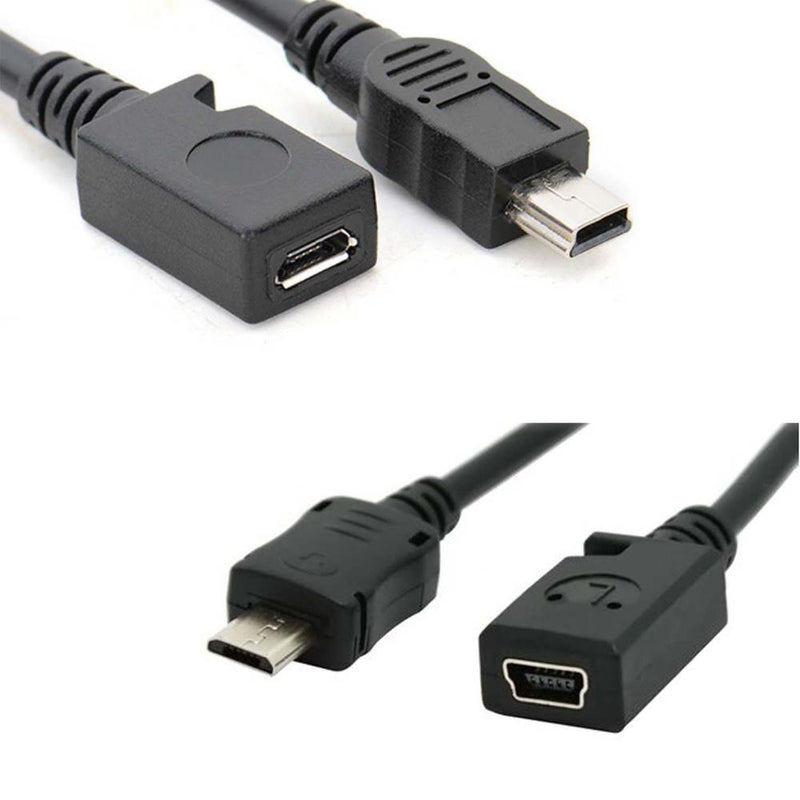 Mini USB male to Micro USB B feMale data charger cable adapter converter charger data cable