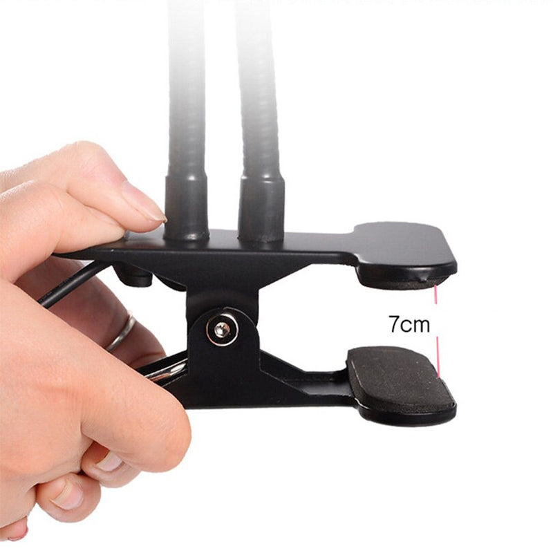 New Arrival Live Stream Bracket Phones Holder with Clamps Base Tripod with LED Flash Light Lamp