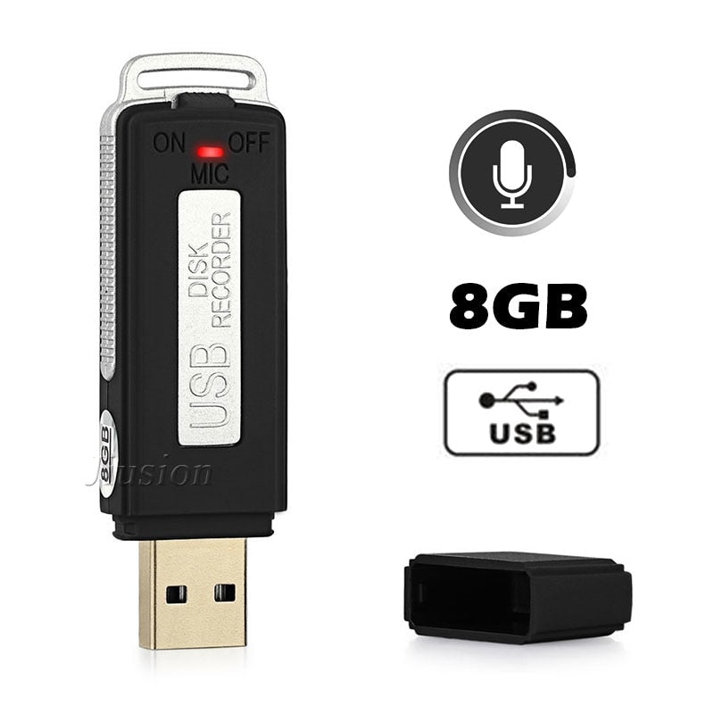 Original 8GB U Disk Audio Pen Mini Digital USB Voice Recorder Secret Rechargeable Dictaphone for
