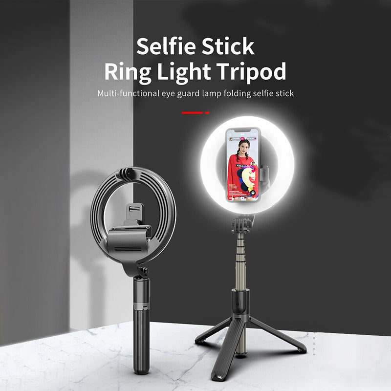 Portable BT Wireless Live Light Selfie Stick LED Photographic Lamps with Detachable Remote Control
