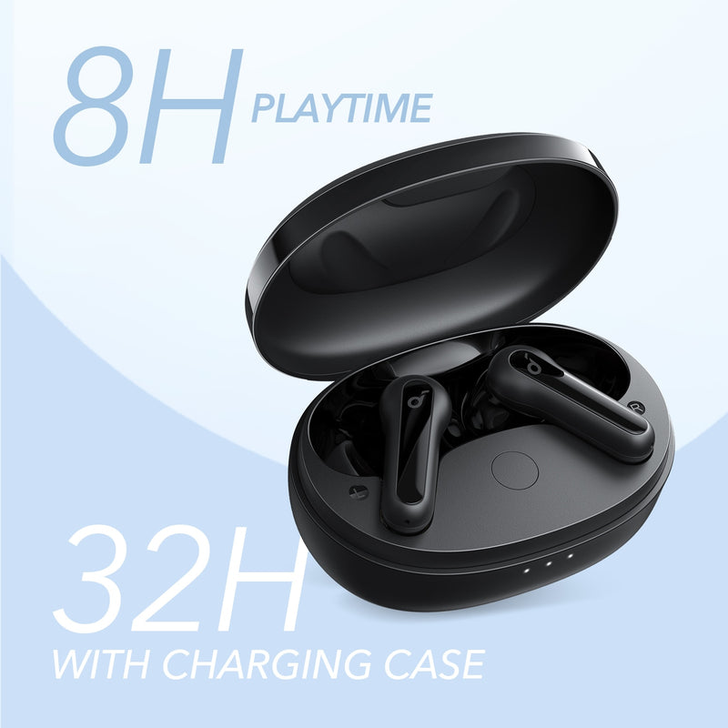 P2 Mini True Wireless Earbuds, 10mm Drivers with Big Bass, Custom EQ, Bluetooth 5.2, 32H Playtime
