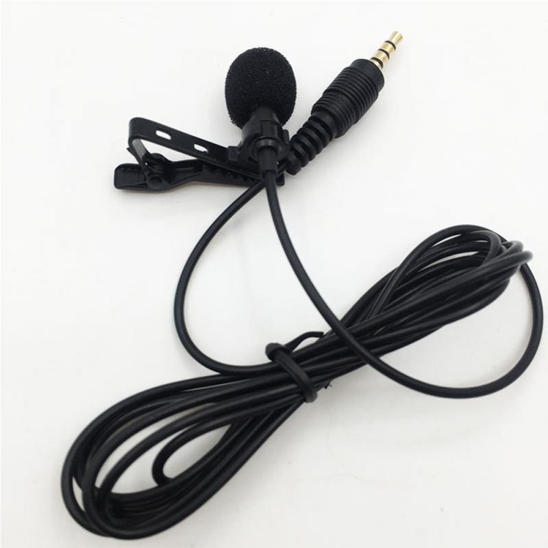 3.5 mm Microphone Clip Tie Collar for Mobile Phone Speaking in Lecture 1.5m/3m Bracket Clip
