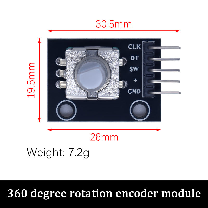 Rotary Encoder Module for Arduino Brick Sensor Round Audio Rotating Potentiometer Knob Cap EC11