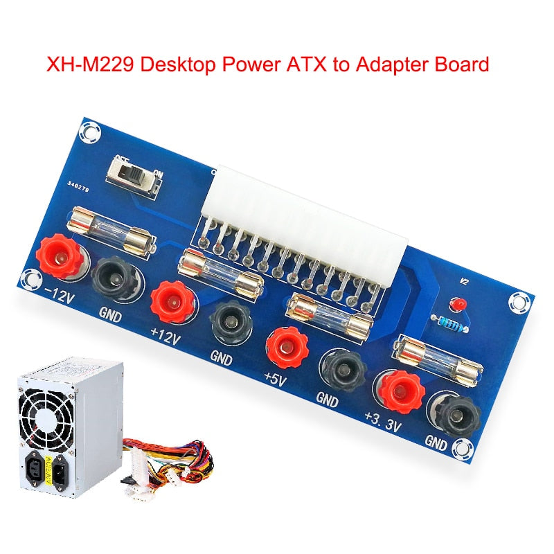 XH-M229 Desktop PC Chassis Power ATX Transfer to Adapter Board Power Supply Circuit Outlet Module