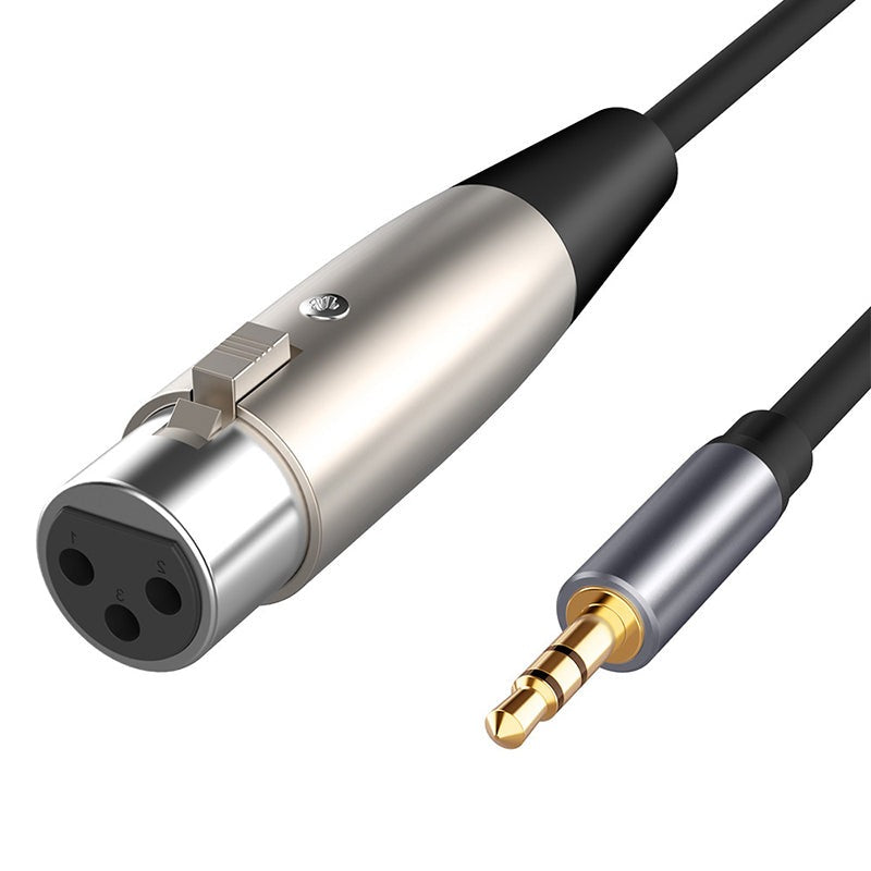 XLR 3 Pin Male to Female 3.5mm Jack to XLR Audio Cable
