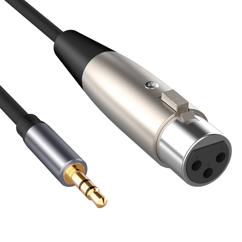XLR 3 Pin Male to Female 3.5mm Jack to XLR Audio Cable
