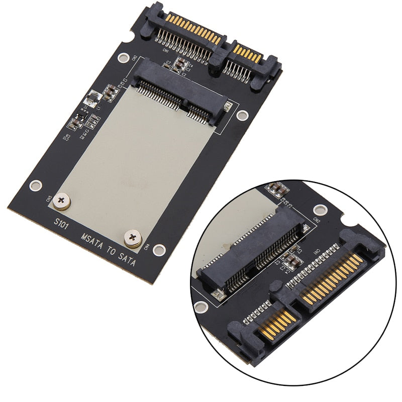 mSATA SSD to 2.5" SATA Drive Convertor Adapter Card plug and play 50mm x 30mm