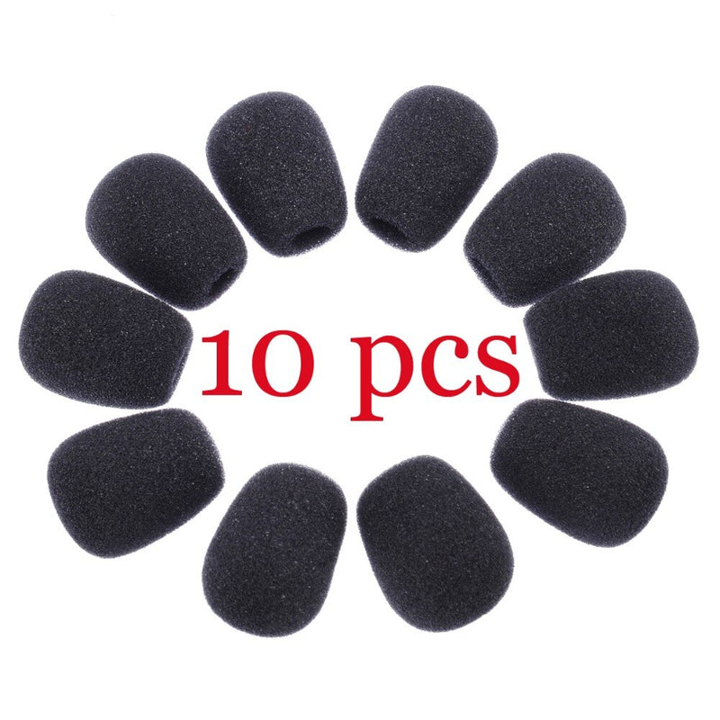 10Pcs Mini Microphone Cover Headset Replacement Foam Microphone Cover Mic Cover Windshield Headset