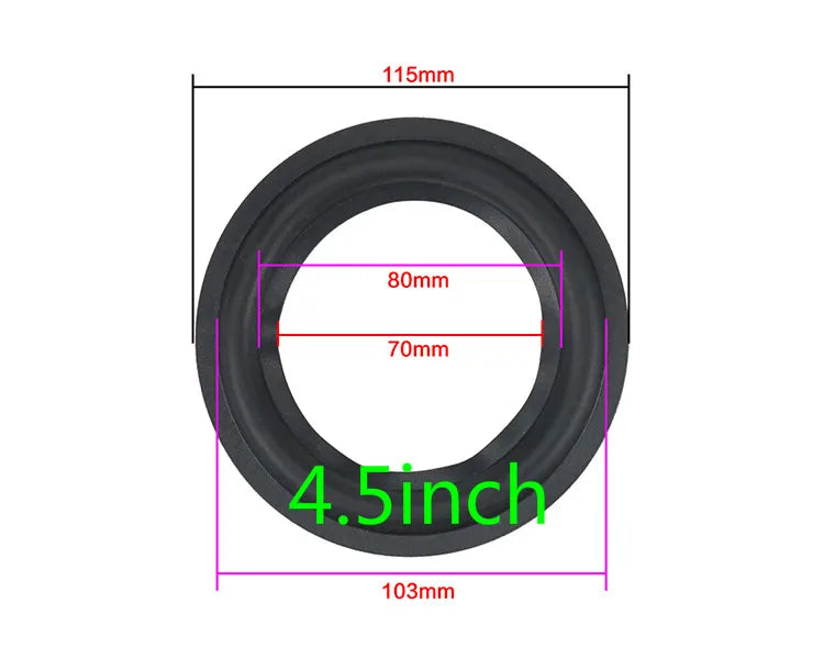 Speaker Rubber Surround Repair for 2 inch 2.5 inch 3.5 inch 4 inch 4.5 inch 5.25 inch 6.5 inch 8