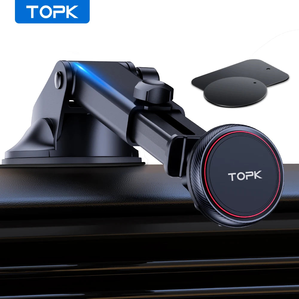 TOPK Magnetic Car Phone Holder for Air Vent | Universal Mount for iPhone 14/13, Samsung, Xiaomi, GPS
