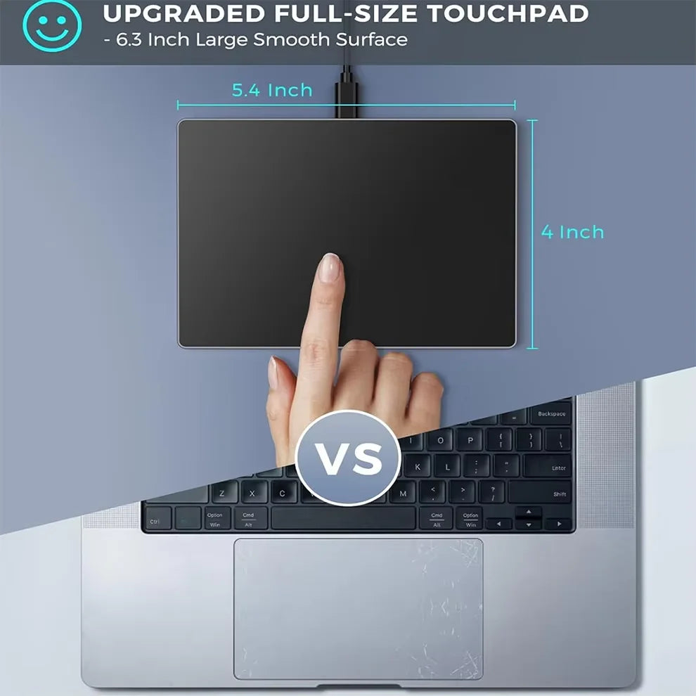 JOMAA Multi-Touch USB Wired Trackpad | Ultra-Slim Aluminum Touchpad for Windows 10/11 PCs & Laptops