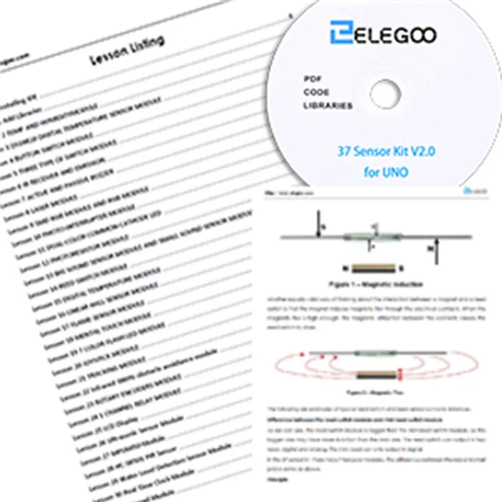 ELEGOO UNO R3 Basic Starter Kit – DIY Electronic Kit for Arduino Beginners | With Tutorial PDF