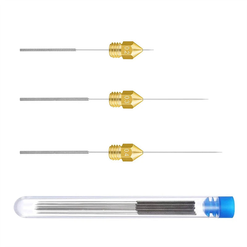 3D Printer Nozzle Cleaning Kit – Stainless Steel Cleaning Needles (10PCS, 0.15-1.0mm)