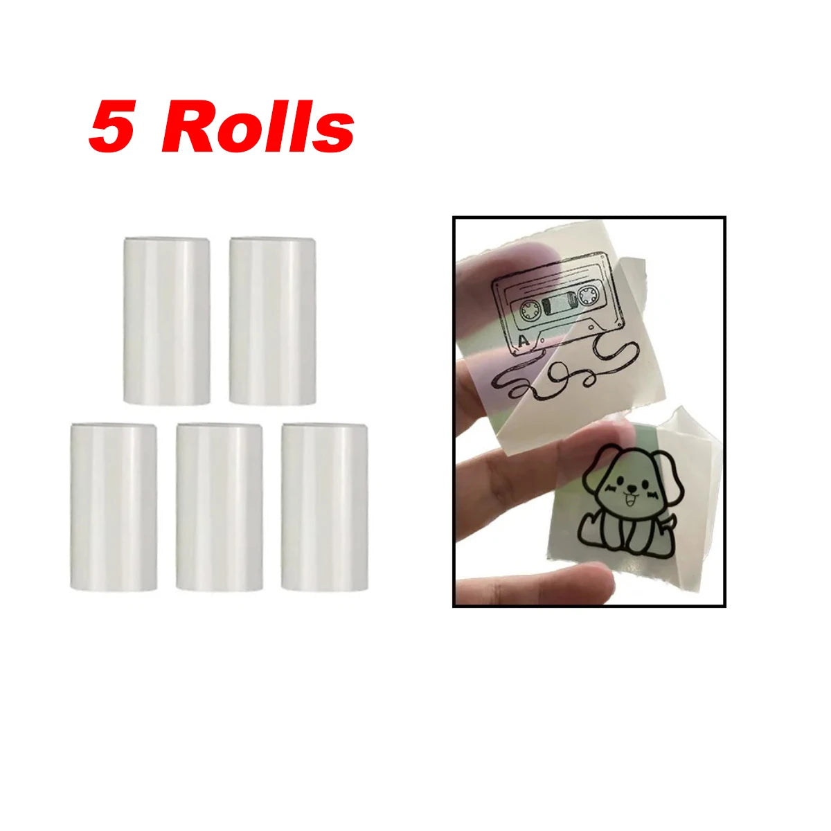16 Rolls Self-Adhesive Thermal Printer Paper – 57x25mm for Mini Inkless Portable Printers