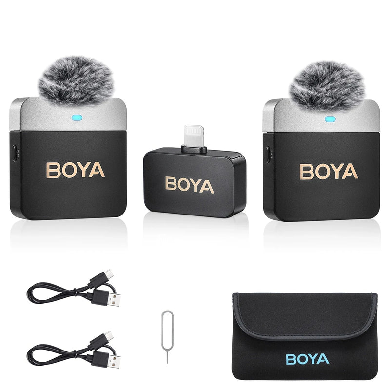 BOYA BY-M1V Wireless Lavalier Lapel Condenser Micr for iPhone, Android, Smartphone, Camera & PC